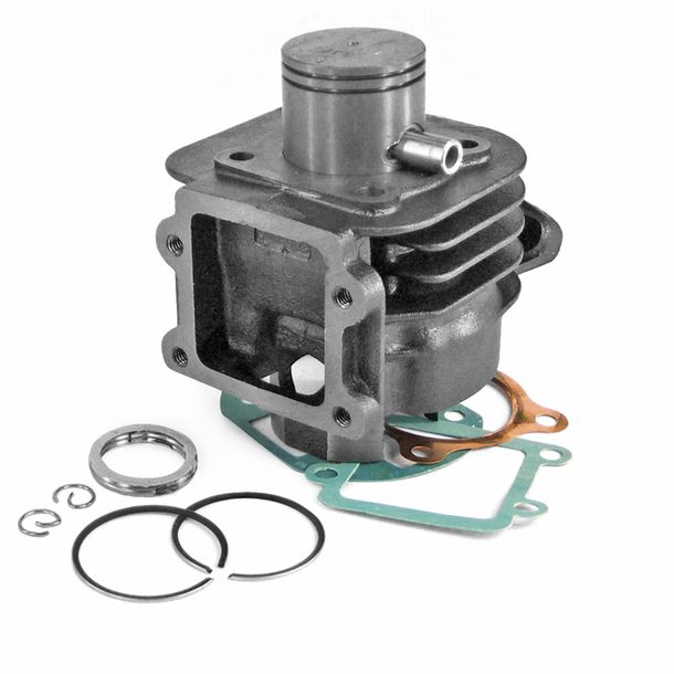 Zylinderkit TNT Standard AC Grauguß 12mm Kolbenbolzen für Italjet Yankee Pista, Adly Rapido Yamaha BWs Easy MBK Booster Naked One Stunt Zuma Aprilia Bj. 13 - 2016