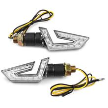 Blinker LED OPM BUMERANG links & rechts, mit Zulassung, Klarglas / schwarz, 2 Stück