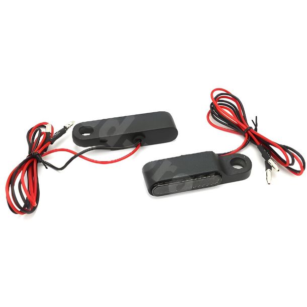 OPM NORRIS LED-indicator links en rechts, met goedkeuring, rookgrijs/zwart, 2 stuks