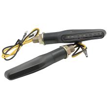 Blinker LED OPM TROOP Luz Sequencial esquerda & direita, com homologação, fumê / preto, 2 unidades, 75,0x20,5mm