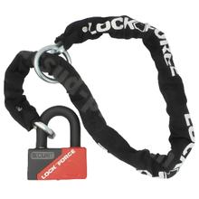 Diebstahlsicherung LOCKFORCE Kettenschloss Ø 10mm, 1,2m inkl. Bügelschloss 55x43mm Ø 16,5mm