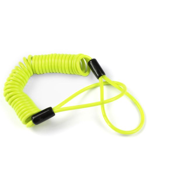 Lockforce spiral cable for cable lock/ brake disc lock, long, neon yellow