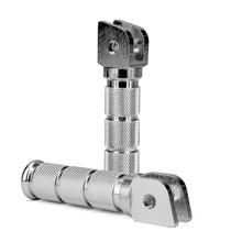 Fußrasten Satz OPM Fußstützen Aluminium Ø 8mm universal, silber, 2 Stück