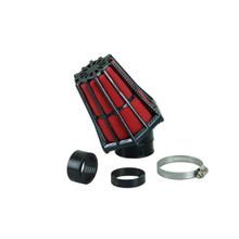 Carenzi R-EVO 30° luchtfilter Ø 28/35mm, carbonlook/rood