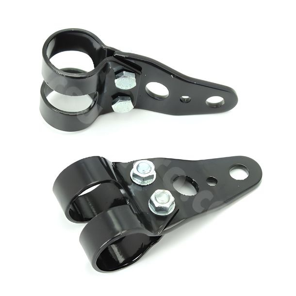 Scheinwerferhalterung TNT Ø 26mm / 28mm universal, schwarz, 2 Stück