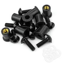 Schraubenset TNT Windschild / Windschutzscheibe Schrauben M5x15mm universal, schwarz, 8-teilig