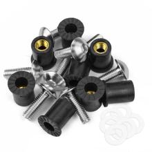 Schraubenset TNT Windschild / Windschutzscheibe Schrauben M5x15mm universal, silber, 8-teilig
