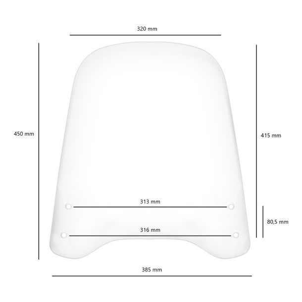Windschild TNT Windschutzscheibe inkl. Halterung universal, transparent – Bild 2