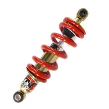 TNT veerpootschokdemper 260 mm, rood/zilver voor Derbi GPR Nude Racing Replica, Peugeot XR6 50 - 80 cc modeljaar 1989 - 2014