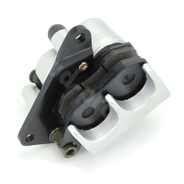Pinza freno Pinza freno TNT a doppio pistone, argento, 801964/45100-APA-000-K per SYM Symphony, Peugeot Tweet 50 ccm