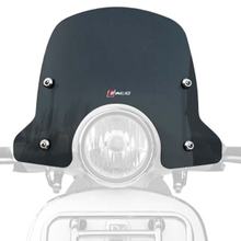 Windschild Faco SPORT Windschutzscheibe inkl. chrom Halterung, rauchgrau für Vespa Primavera 2V 3V 1 V4 50 - 150 ccm Bj. 2013