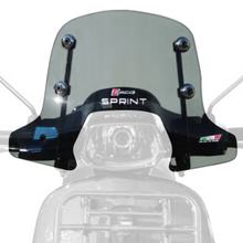 Windschild Faco SPORT Windschutzscheibe inkl. chrom Halterung, rauchgrau für Vespa Sprint 3V 125 ccm