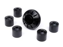 Abdeckkappen-Set Radmutter / Felge Ø 35mm Moto Nostra CNC, für Vespa ET2, ET4, GT, GTL, GTS, GTV, LX, LXV, S, Gilera Fuoco, Piaggio Fly, Hexagon, Liberty, MP3, Sfera RST, Zip FR, Zip II, Zip SP