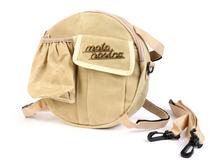 Sac à bandoulière Moto Nostra rond 23 cm pour pneu de secours 10 pouces « toile cirée » pour Vespa, Lambretta