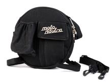 Bolsa Moto Nostra redonda 23cm para roda sobressalente 10 polegadas, bolsa de ombro 'waxed canvas' para Vespa, Lambretta