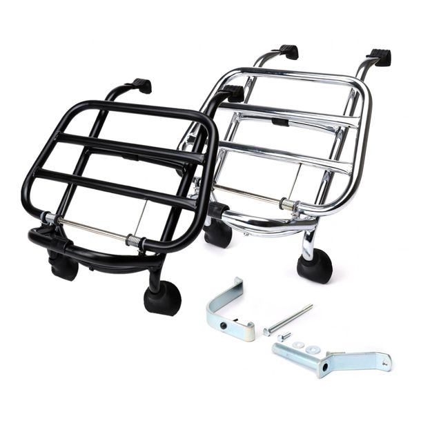 Portapacchi anteriore pieghevole Moto Nostra per Vespa GT/GTL/GTV/GTS/GTS Super/GT60/HPE/Supertech/Super Sport/Sei Giorni (tutti gli anni)