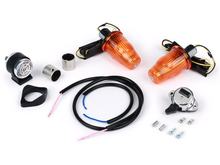 Blinker Nachrüst-Set für Lenkerendenblinker Moto Nostra LED E-Kennzeichnung 6V Ø 24mm für Vespa Smallframe V50, 50N, PV, ET3 / Largeframe Rally, Sprint, TS, GT, GTR, SS180