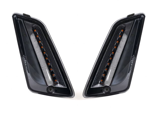 Moto Nostra front indicator set dynamic LED running lights, daytime running lights, E-mark for Vespa GT, GTL, GTV, GTS 125-300, HPE, Supertech (2019-2022)