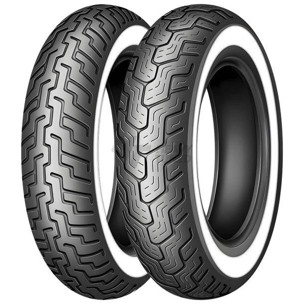 Pneumatico Dunlop D404 150/80-16 71H TL WW bianco parete anteriore