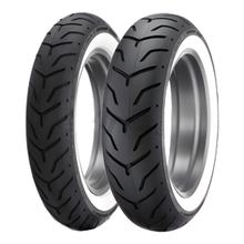 Pneu Dunlop D407 T H/D 180/65 B16 81H TL WW blanc paroi arrière