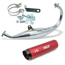 Échappement Tecnigas XS-2 homologué, chromé pour Derbi, Aprilia, Gilera