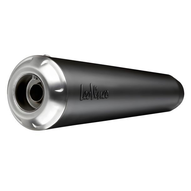 Silenziatore finale LeoVince CLASSIC RACER RACING FULL BLACK acciaio inossidabile nero e scudo termico in carbonio per Honda CMX 1100 Rebel anno 2021 - 2024 E5
