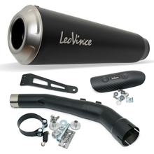 Silencieux d'échappement LeoVince GP ONE RACING FULL BLACK Inox noir & Protection thermique en carbone pour Honda CL 500 Année de fabrication 2023 - 2024 E5