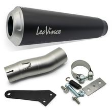 Silencieux d'échappement LeoVince GP ONE avec homologation, acier inoxydable noir pour Triumph Scrambler / Speed 400 X Année de construction 2024 - 2026 E5+