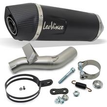 Silenziatore finale LeoVince LV ONE EVO Black Edition omologato, acciaio inossidabile nero, cappuccio in carbonio per Honda CB 500 F / CB 500 X Anno 2019 - 2023 E4 / E5