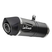Uitlaatdemper LeoVince LV ONE EVO RACING Zwart Edition Roestvast Staal zwart, Carbon eindkap & hitteschild voor Moto Guzzi V85 TT 850 Bauwjaar 2019 - 2023 E4 / E5 / Bauwjaar 2024 - 2026 E5+