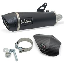 Silencieux LeoVince LV ONE EVO Black Edition avec homologation, acier inoxydable noir, embout en carbone et protection thermique pour Kove 800X Pro / ADV / Rally ann. 2024 - 2026 E5 / E5+