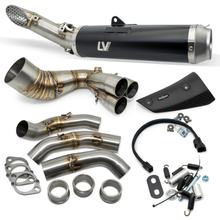 Complete exhaust system LeoVince LV RACE RACING Black Edition stainless steel black & carbon heat shield for Yamaha MT-09 / SP 900 Year 2024 - 2026 E5+