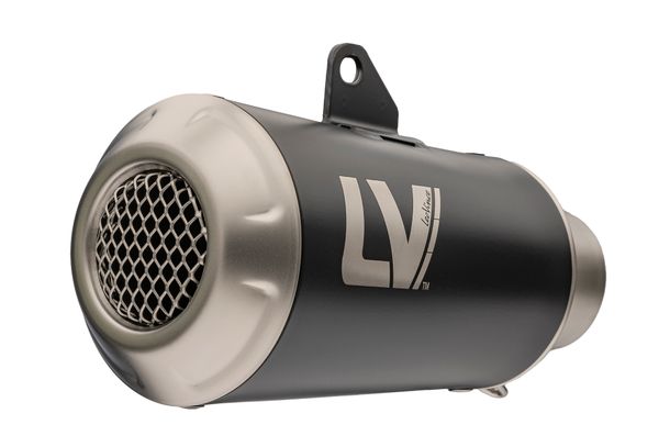 Rear silencer LeoVince LV-10 RACING Black Edition stainless steel black & carbon heat shield for Moto Morini Seiemmezzo SCR / STR / A2 650 year 2023 - 2024 E5
