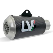 Silencieux arrière LeoVince LV-10 homologué, Carbone, Embout en acier inoxydable & protection thermique en carbone pour Ducati Scrambler 800 Icon / Full Throttle / Night Shift année 2023 - 2024 E5 / année 2025 - 2026 E5+