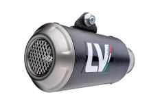 Silencieux d'échappement LeoVince LV-10 avec homologation, carbone, embout en acier inoxydable & protection thermique en carbone pour Suzuki GSX-S 1000 GT année 2021 - 2024 E5 / année 2025 - 2026 E5+ / GSX-S 1000 GX année 2024 E5 / année 20