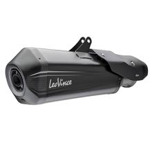 Silencieux LeoVince LV-12 R RACING Black Edition acier inoxydable noir, capuchon en carbone et bouclier thermique pour KTM Super Adventure R / S 1290 année 2021 - 2024 E5