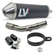 Silencieux d'échappement LeoVince X-FIGHT avec homologation, carbone, embout en acier inoxydable pour Beta RR 50 Enduro / Sport / Racing / Motard / Track Années de fabrication 2023 - 2024 E5