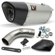 Silencieux d'échappement LeoVince LV-14 R RACING acier inoxydable, embout en carbone et écran thermique pour Kawasaki Ninja 1000 SX / Tourer ann. 2020 - 2024 E4 / E5 / ann. 2025 E5+
