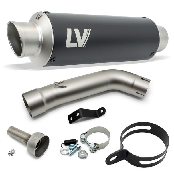 Silencieux LeoVince GP CORSA RACING Black Edition acier inoxydable noir pour KTM RC 125 / 390 année 2022 - 2023 E5