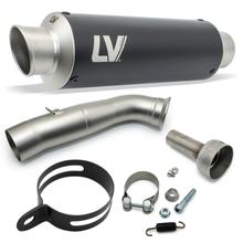 Koncový tlumič LeoVince GP CORSA RACING Black Edition nerezová ocel černá pro KTM Duke / RC 125 / 390 r. v. 2017 - 2020 E4