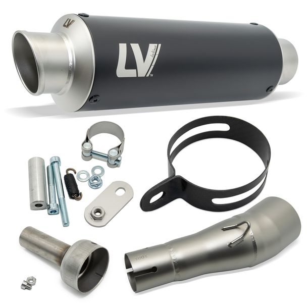 Rear silencer LeoVince GP CORSA RACING Black Edition stainless steel black for Kawasaki Ninja 250 / 300 R / ABS Year 2013 - 2016 E3 / Z 250 / 300 / ABS Year 2015 - 2016 E3