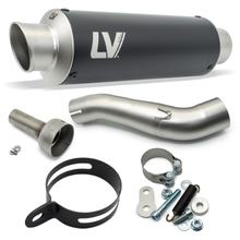 Silencieux LeoVince GP CORSA RACING Black Edition acier inoxydable noir pour Honda CB 500 F / CBR 500 R ann. 2016 - 2018 E4