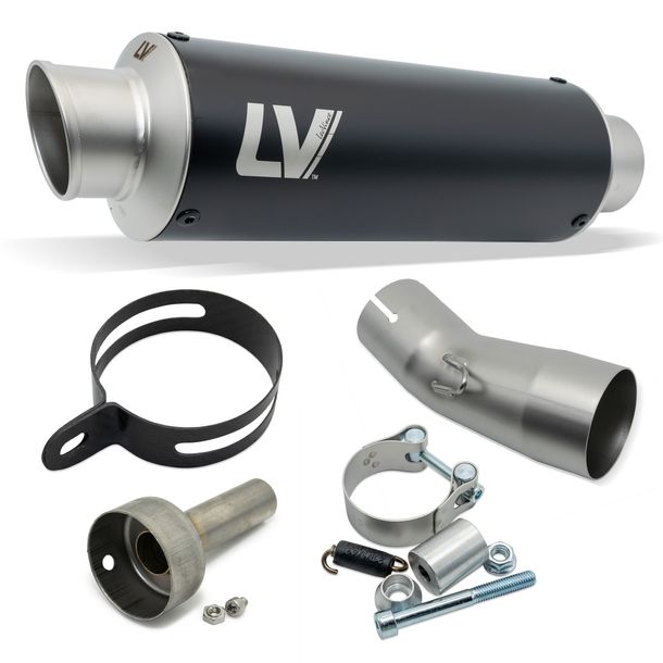 Silencieux arrière LeoVince GP CORSA RACING Black Edition acier inoxydable noir pour Kawasaki Ninja 400 2018 - 2021 E4 / 2022 - 2023 E5 / Ninja 500 / SE 2024 - 2026 E5+ / Z 400 2019 - 2021 E4 / 2022 - 2023 E5 / Z 500 / SE 2024 - 2026 E5+