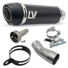 Endschalldämpfer LeoVince GP CORSA EVO RACING Black Edition Edelstahl schwarz, Technopolymer Kappe & DB-Killer für Kawasaki Ninja 400 2018 - 2023 / Ninja 500 / SE 2024 - 2026 / Z 400 2019 - 2023 / Z 500 / SE 2024 - 2026