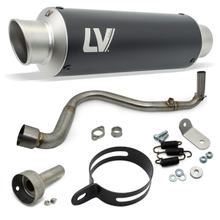 Kompletní výfukový systém LeoVince GP CORSA RACING Black Edition nerezová ocel černá pro Kawasaki Z 125 Pro Mini Naked r. v. 2017 - 2024