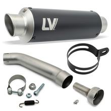 Koncový tlumič LeoVince GP CORSA RACING Black Edition nerezová ocel černá pro KTM Duke 125 / 390 r. v. 2021 - 2023 E5