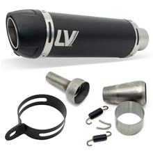 Kit de silenciador final universal LeoVince GP CORSA EVO RACING Black Edition acero inoxidable negro, tapa de tecnopolímero y DB-Killer, Ø 54mm