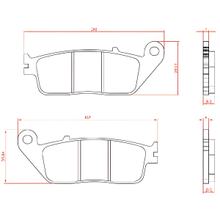 Brenta remblokken met goedkeuring, BR3059 voor Kymco Yager Gti K-XCT i, Yamaha YP X-Max R Honda NSS Forza Downtown WR X 50/125 cc modeljaar 1990 - 2023