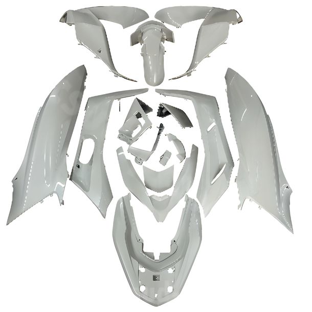 Kit carene TNT da 15 pezzi, bianco perla per Honda PCX D i.e. 125/150 ccm
