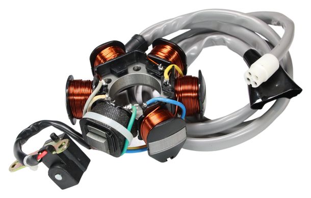 Estator TNT 294971 para Aprilia Mojito, Piaggio Liberty RST Habana Custom Hexagon LX 4 Vespa ET4 Sfera 125 cc